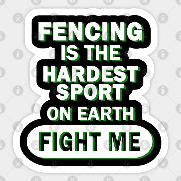 Men boys fencing epee fencing saber fencing Sticker by FindYourFavouriteDesign